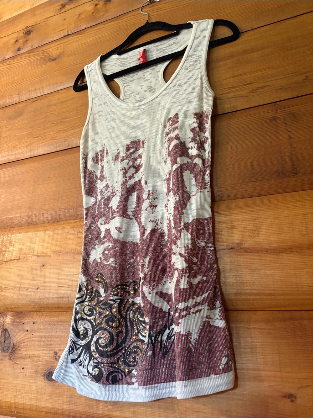 2003 Apple Bottoms Nelly Ribbed Tank Top, Large